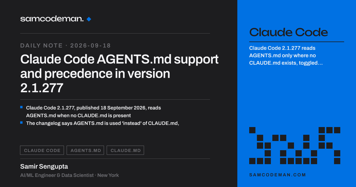 Repo tree showing CLAUDE.md taking precedence and AGENTS.md used only in folders without one