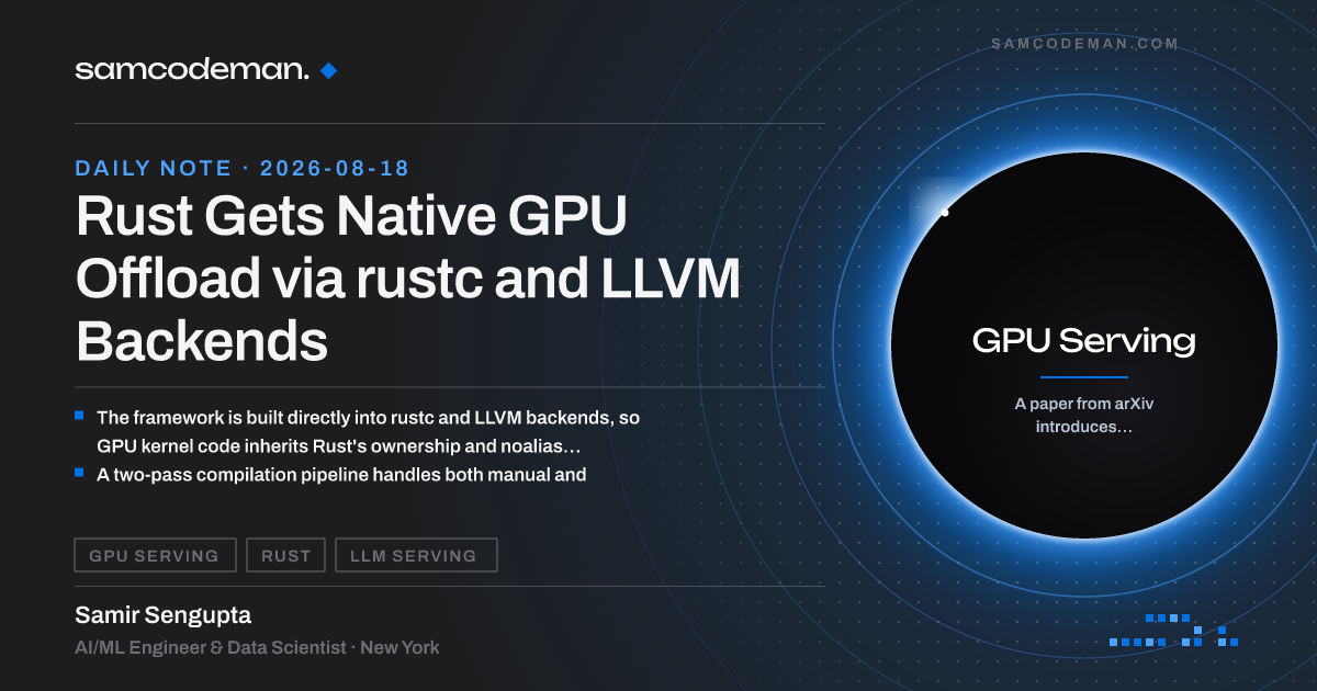 Rust Gets Native GPU Offload via rustc and LLVM Backends